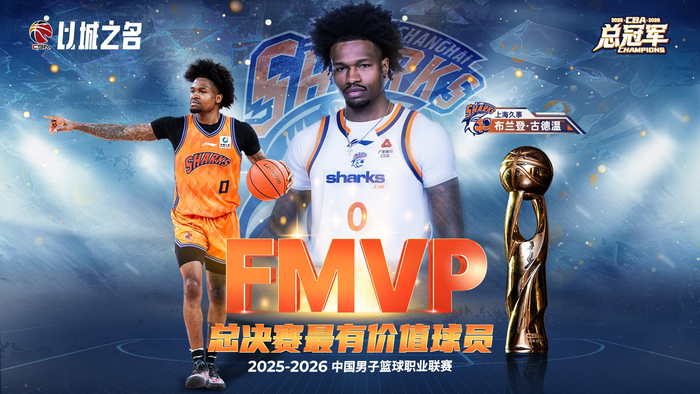 古德温当选CBA总决赛MVP,场均29.2分9助攻|布兰登·古德温|CBA联赛|最有价值球员|广厦男篮|上海男篮_新浪体育_新浪新闻
